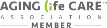 Logo of the aging life care association indicating membership status.